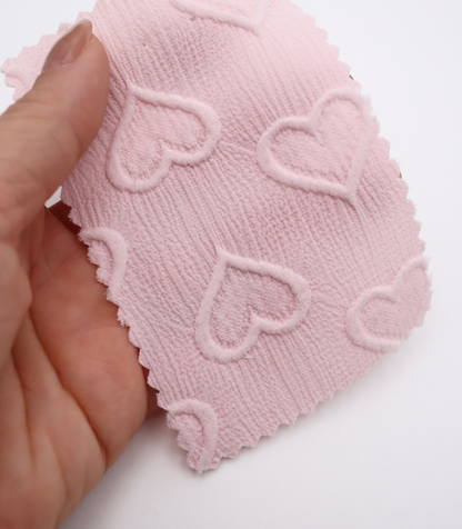 【25SS-043】ぷっくりハートふくれジャガード楊柳シフォン　0.5ｙあたり=～780円