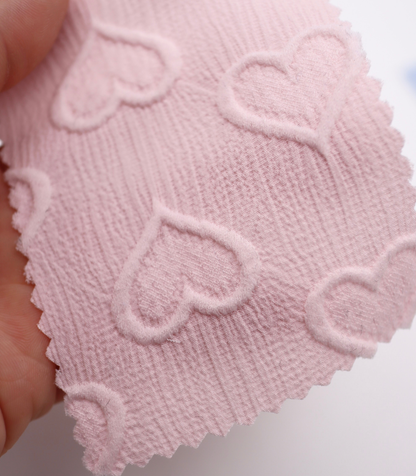 【25SS-043】ぷっくりハートふくれジャガード楊柳シフォン　0.5ｙあたり=～780円