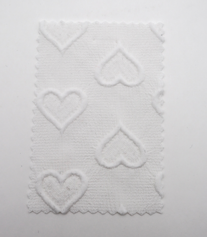 【25SS-043】ぷっくりハートふくれジャガード楊柳シフォン　0.5ｙあたり=～780円