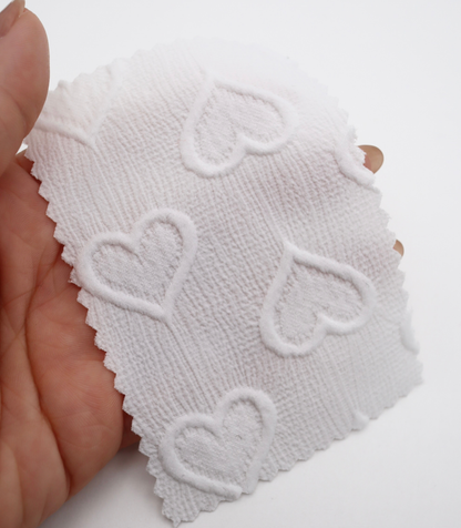 【25SS-043】ぷっくりハートふくれジャガード楊柳シフォン　0.5ｙあたり=～780円