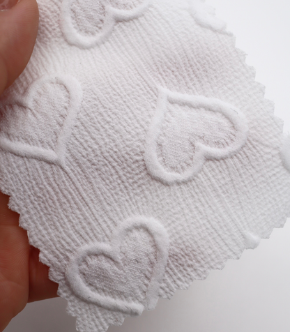 【25SS-043】ぷっくりハートふくれジャガード楊柳シフォン　0.5ｙあたり=～780円