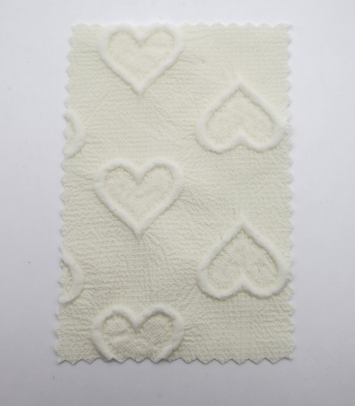 【25SS-043】ぷっくりハートふくれジャガード楊柳シフォン　0.5ｙあたり=～780円