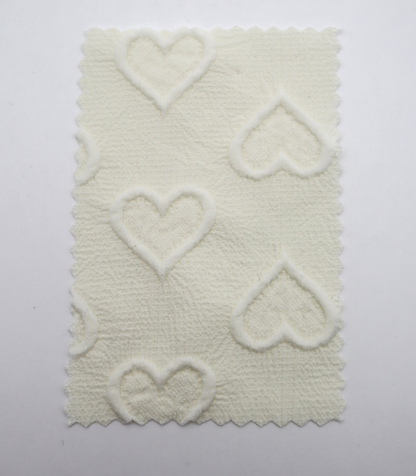 【25SS-043】ぷっくりハートふくれジャガード楊柳シフォン　0.5ｙあたり=～780円