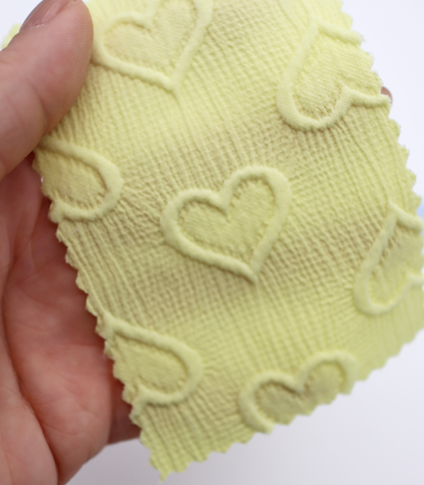 【25SS-043】ぷっくりハートふくれジャガード楊柳シフォン　0.5ｙあたり=～780円