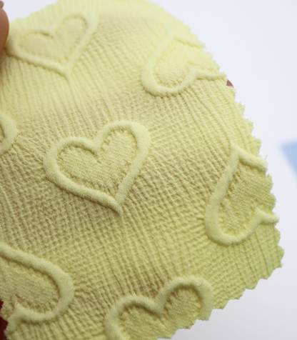 【25SS-043】ぷっくりハートふくれジャガード楊柳シフォン　0.5ｙあたり=～780円