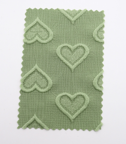 【25SS-043】ぷっくりハートふくれジャガード楊柳シフォン　0.5ｙあたり=～780円