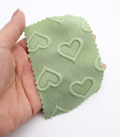 【25SS-043】ぷっくりハートふくれジャガード楊柳シフォン　0.5ｙあたり=～780円