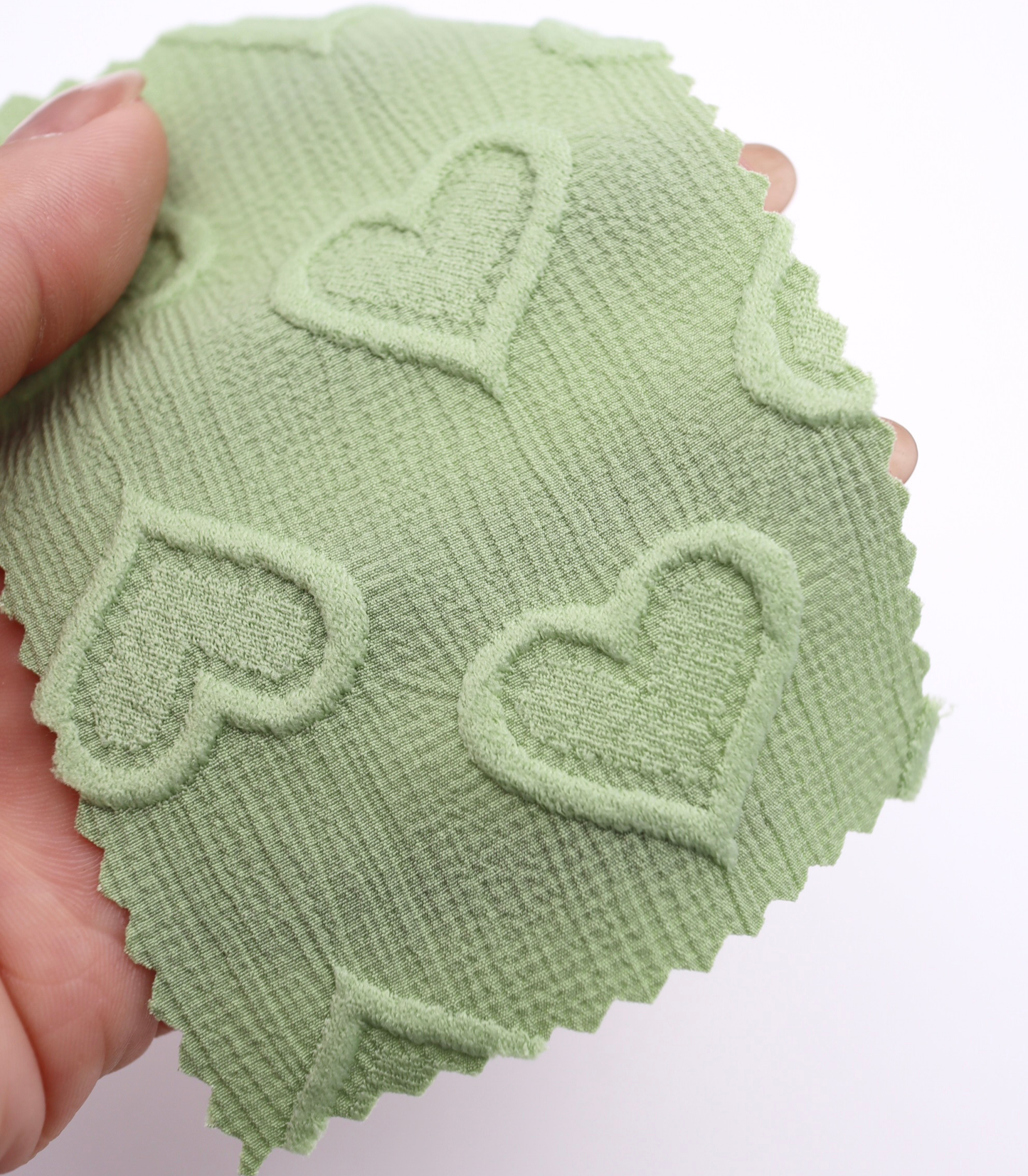 【25SS-043】ぷっくりハートふくれジャガード楊柳シフォン　0.5ｙあたり=～780円