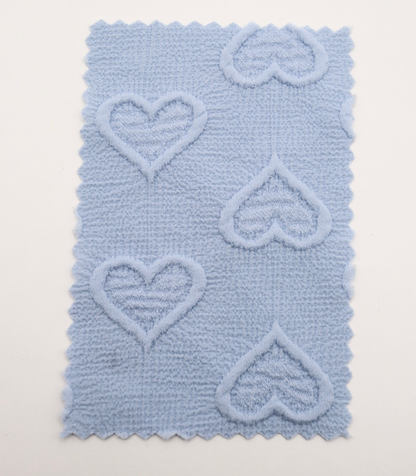 【25SS-043】ぷっくりハートふくれジャガード楊柳シフォン　0.5ｙあたり=～780円