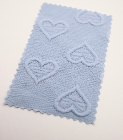 【25SS-043】ぷっくりハートふくれジャガード楊柳シフォン　0.5ｙあたり=～780円