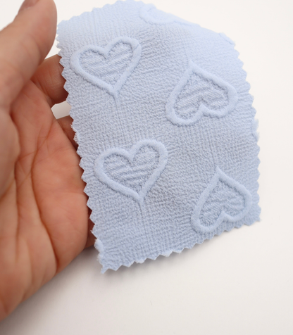 【25SS-043】ぷっくりハートふくれジャガード楊柳シフォン　0.5ｙあたり=～780円