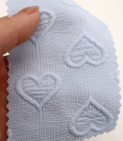 【25SS-043】ぷっくりハートふくれジャガード楊柳シフォン　0.5ｙあたり=～780円