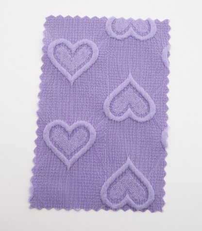 【25SS-043】ぷっくりハートふくれジャガード楊柳シフォン　0.5ｙあたり=～780円