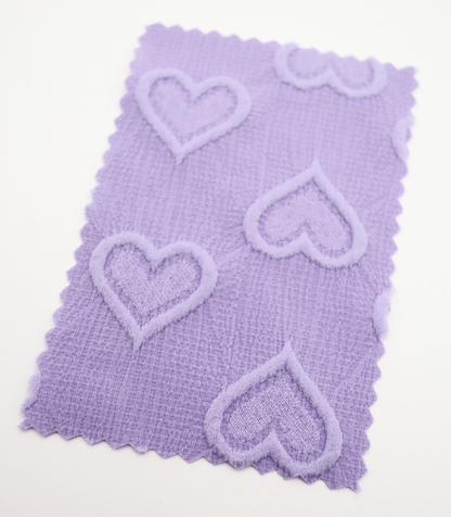 【25SS-043】ぷっくりハートふくれジャガード楊柳シフォン　0.5ｙあたり=～780円