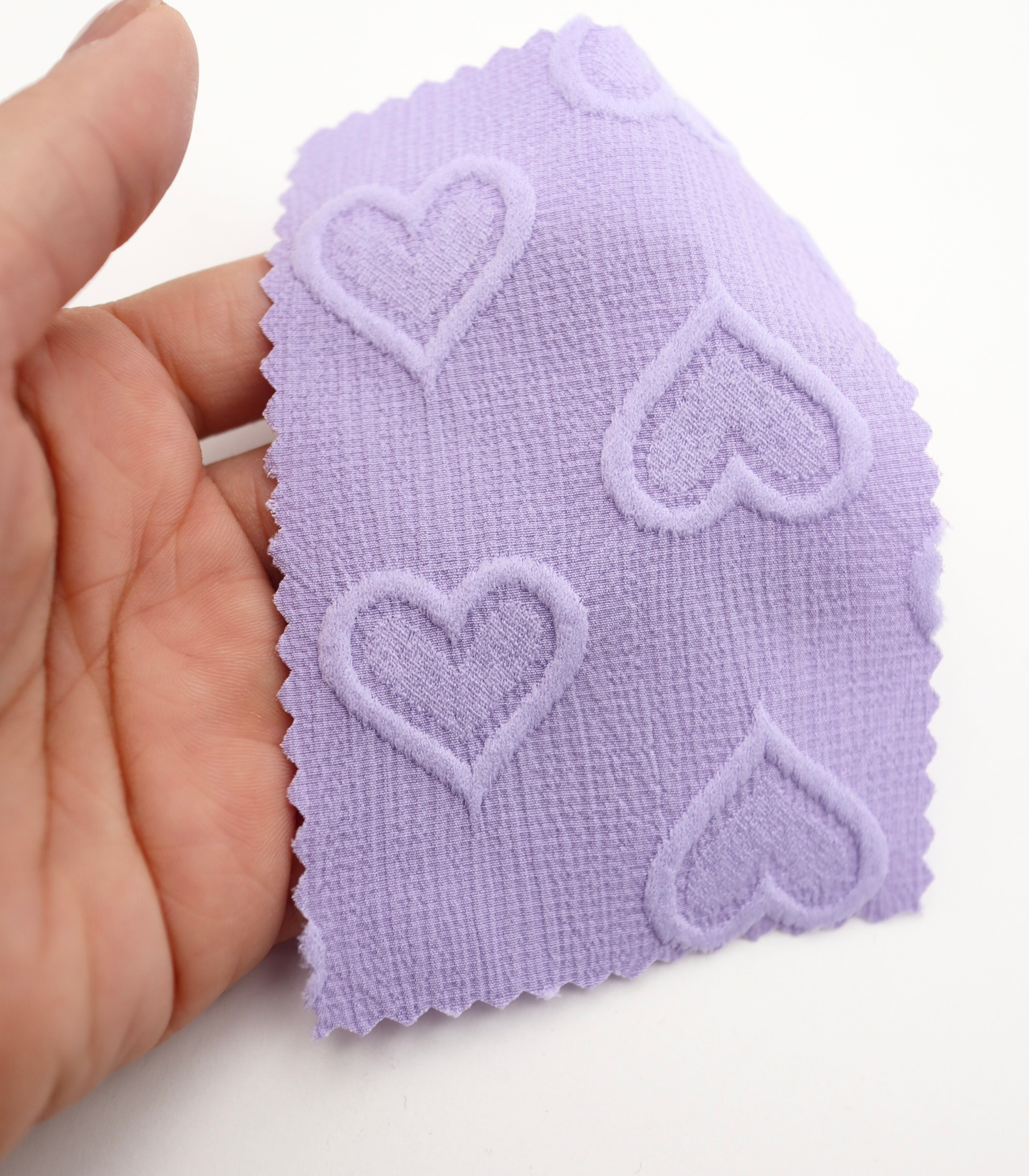 【25SS-043】ぷっくりハートふくれジャガード楊柳シフォン　0.5ｙあたり=～780円