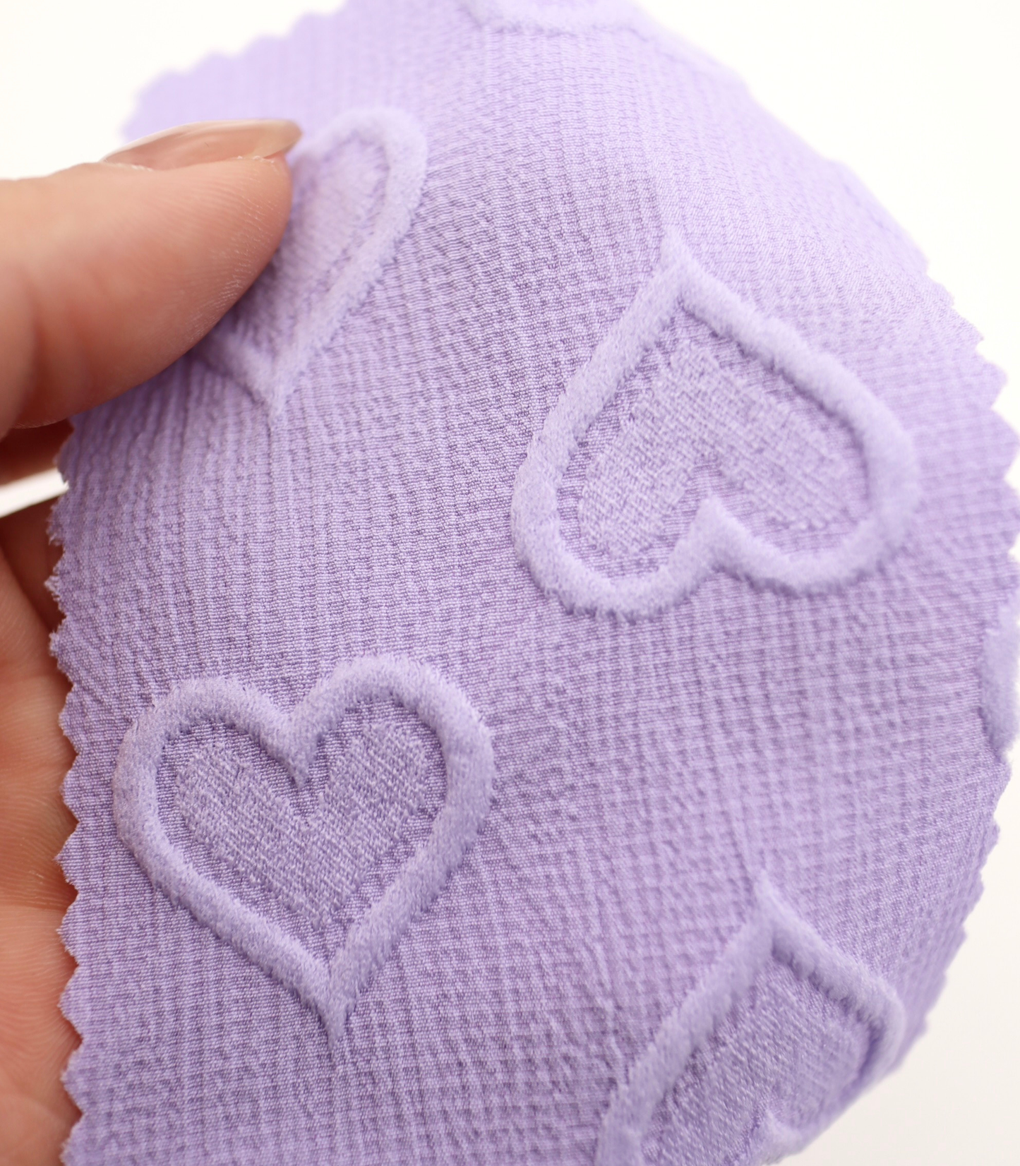 【25SS-043】ぷっくりハートふくれジャガード楊柳シフォン　0.5ｙあたり=～780円