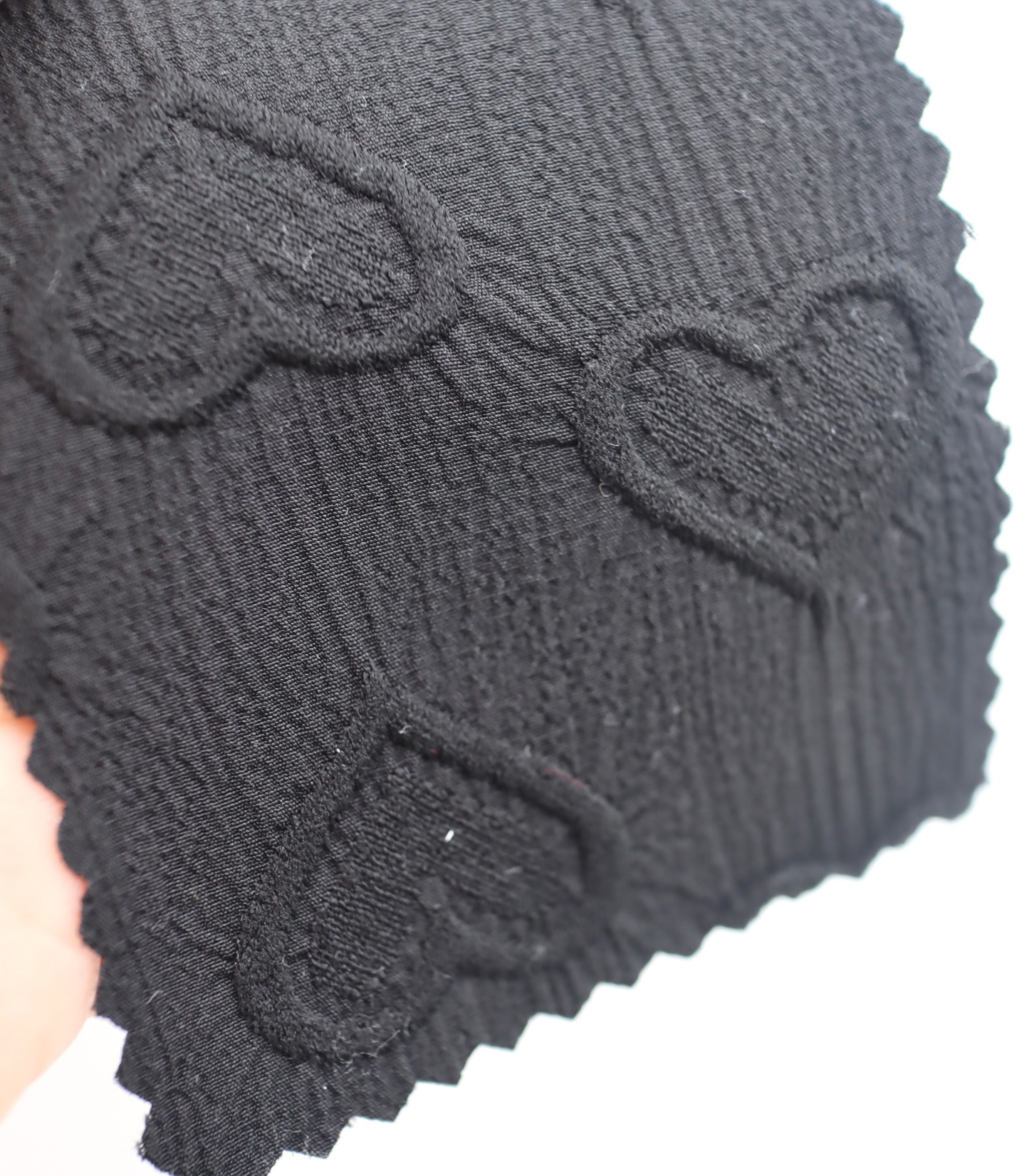 【25SS-043】ぷっくりハートふくれジャガード楊柳シフォン　0.5ｙあたり=～780円