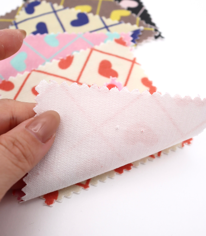 【25SS-007】ハート×チェックプリントコーデュロイ　/0.5ｙあたり=～935円