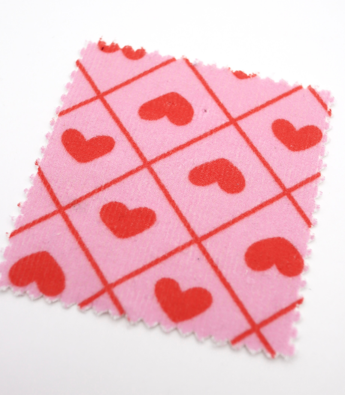 【25SS-007】ハート×チェックプリントコーデュロイ　/0.5ｙあたり=～935円