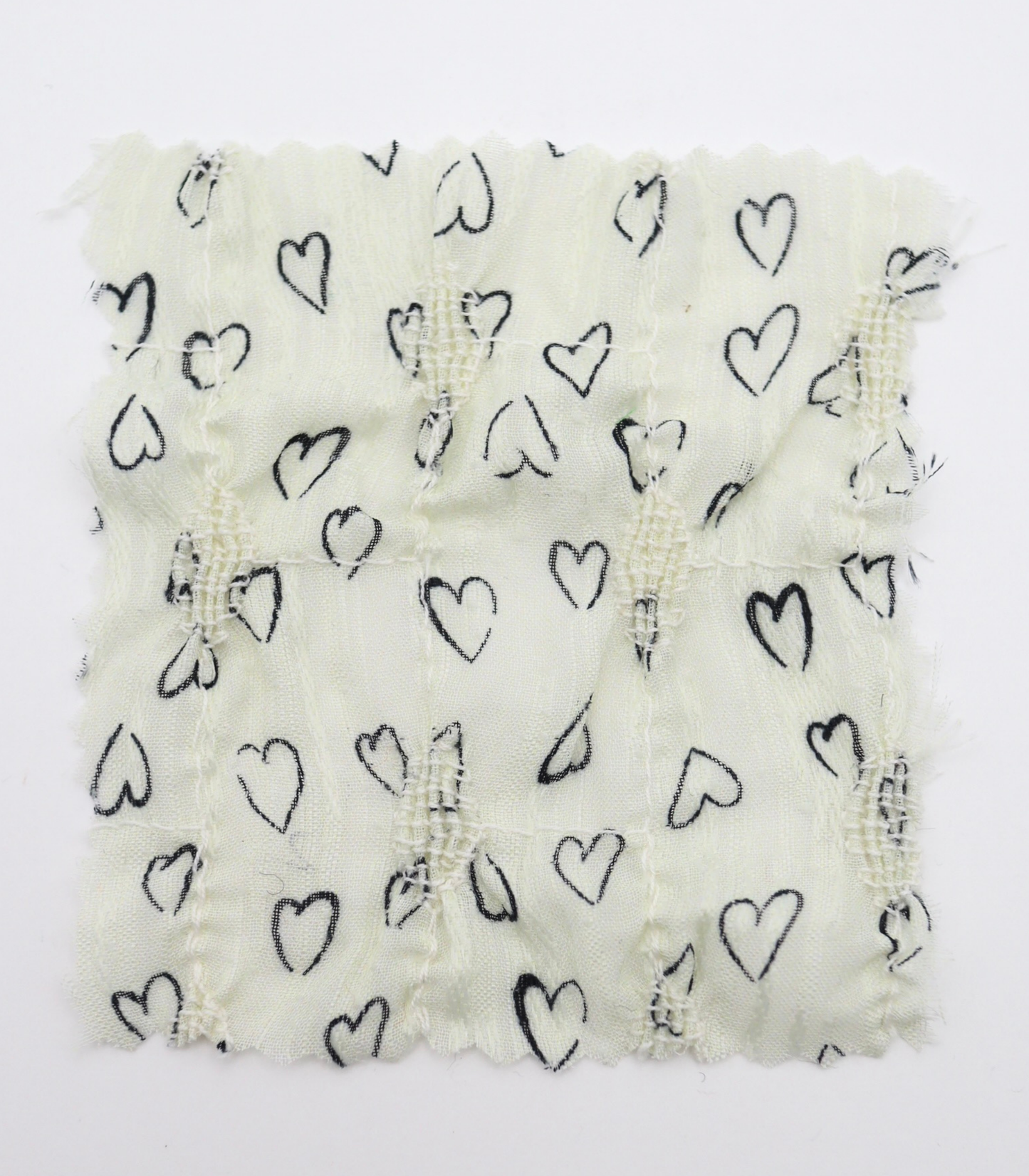 【25SS-050】ハートプリントシャーリングステッチシフォン　/0.5ｙあたり=～1350円