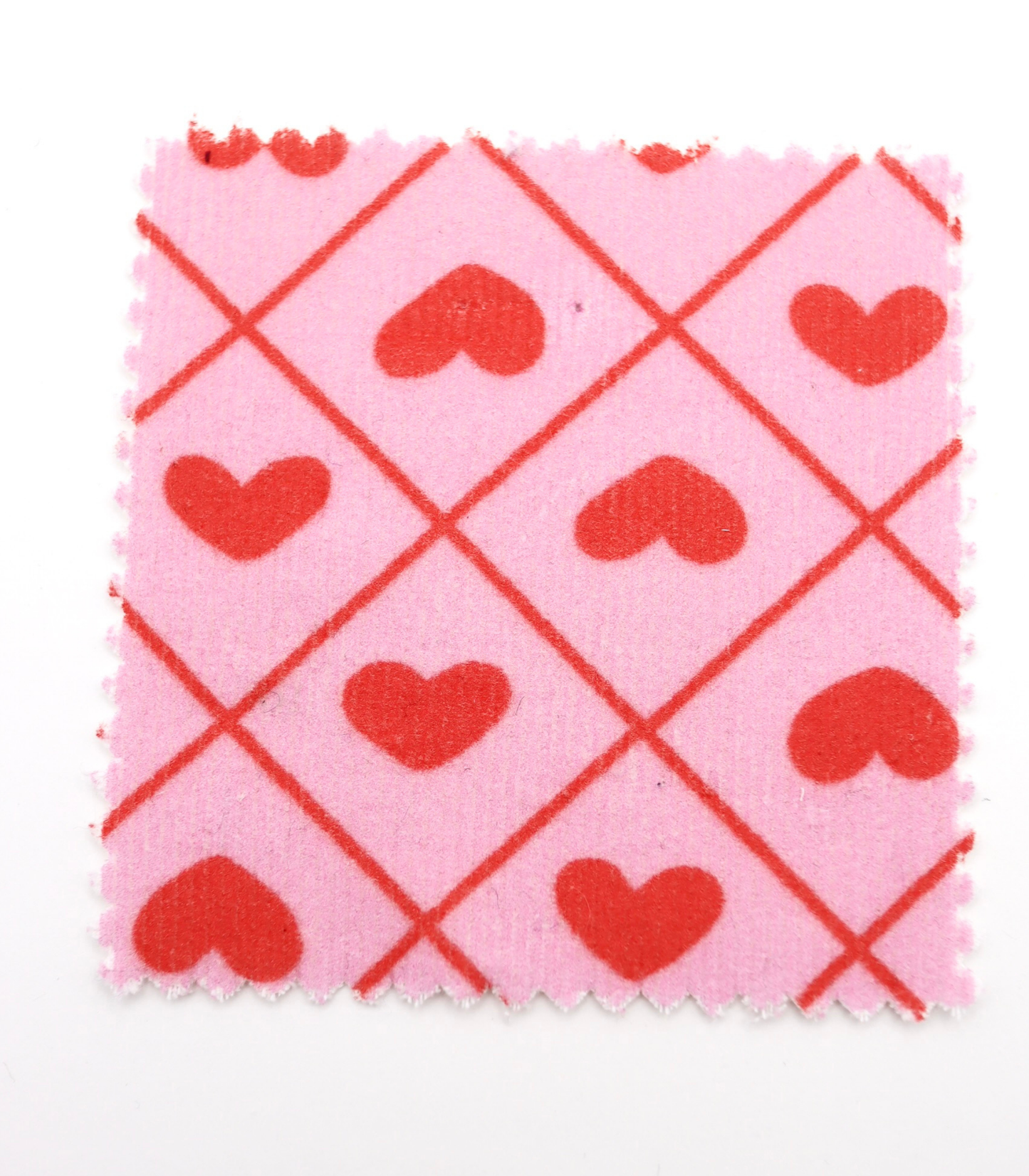 【25SS-007】ハート×チェックプリントコーデュロイ　/0.5ｙあたり=～935円