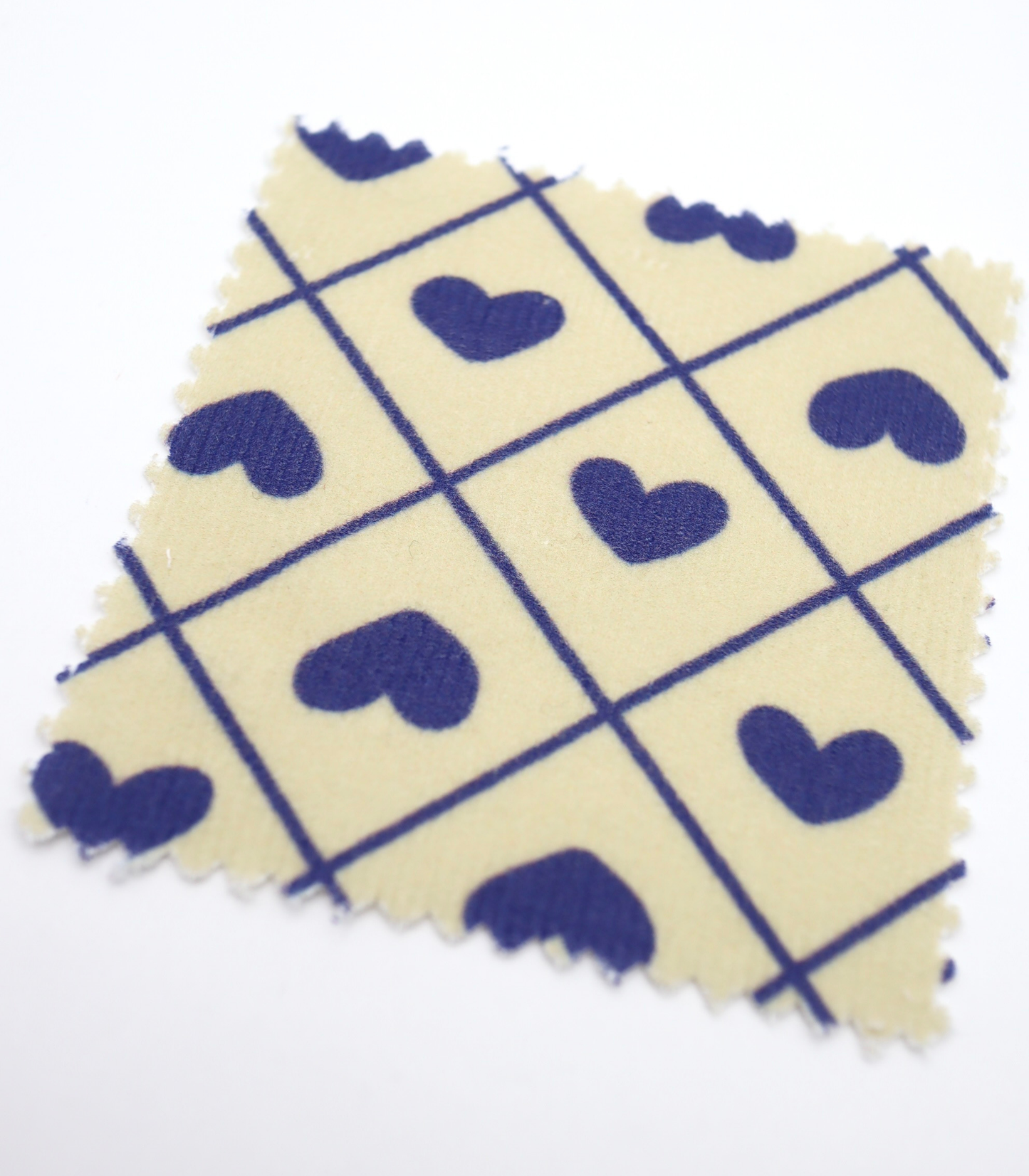 【25SS-007】ハート×チェックプリントコーデュロイ　/0.5ｙあたり=～935円