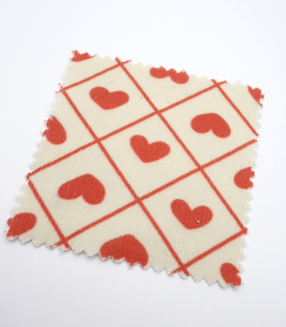 【25SS-007】ハート×チェックプリントコーデュロイ　/0.5ｙあたり=～935円