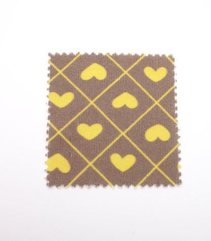 【25SS-007】ハート×チェックプリントコーデュロイ　/0.5ｙあたり=～935円