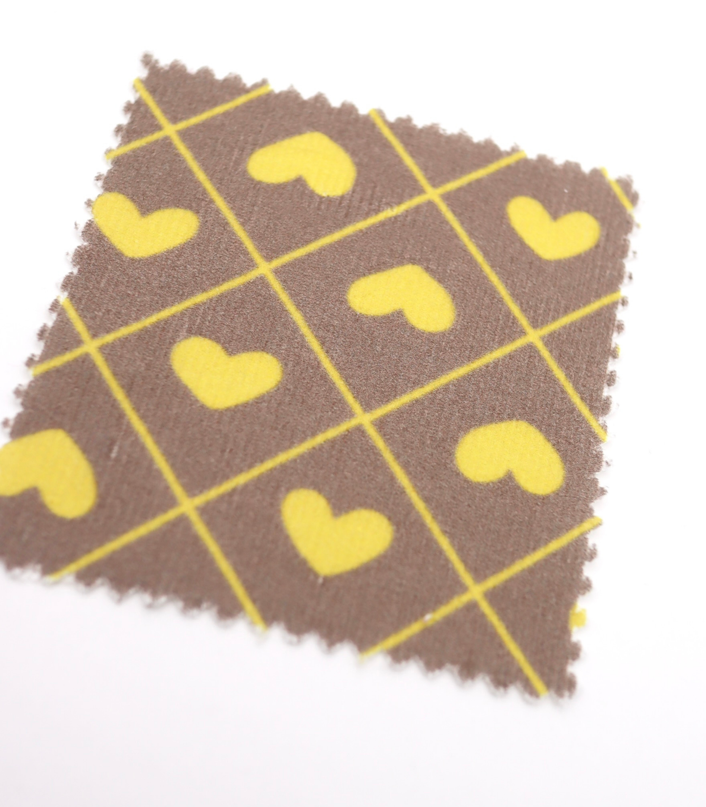 【25SS-007】ハート×チェックプリントコーデュロイ　/0.5ｙあたり=～935円