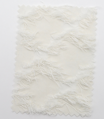 【25SS-379】フリンジトリミングフラワージャガードシフォン　/0.5ｙあたり = ～860円