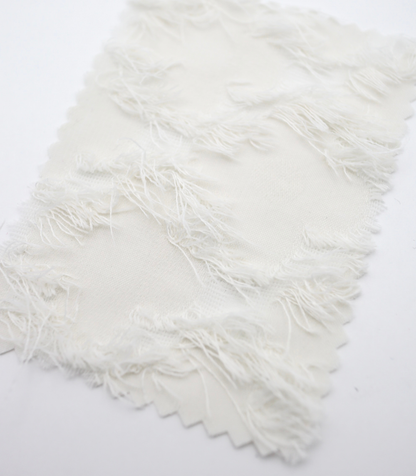 【25SS-379】フリンジトリミングフラワージャガードシフォン　/0.5ｙあたり = ～860円