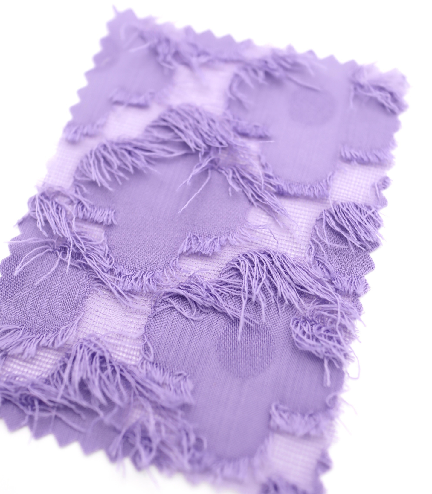 【25SS-379】フリンジトリミングフラワージャガードシフォン　/0.5ｙあたり = ～860円