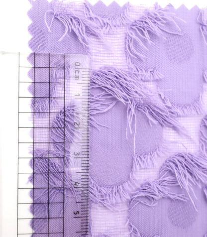 【25SS-379】フリンジトリミングフラワージャガードシフォン　/0.5ｙあたり = ～860円