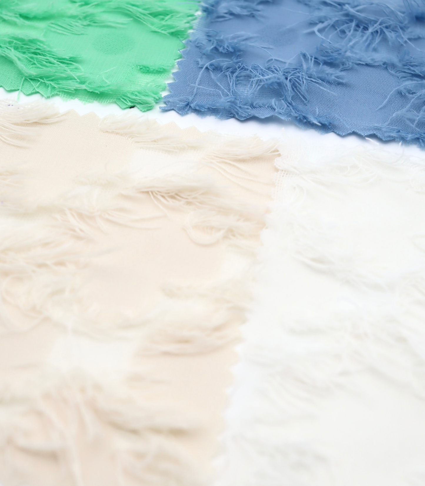 【25SS-379】フリンジトリミングフラワージャガードシフォン　/0.5ｙあたり = ～860円