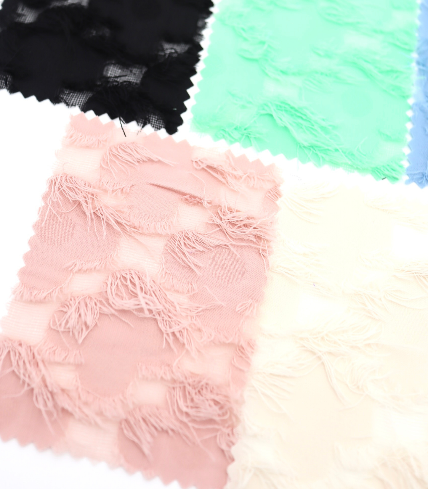 【25SS-379】フリンジトリミングフラワージャガードシフォン　/0.5ｙあたり = ～860円