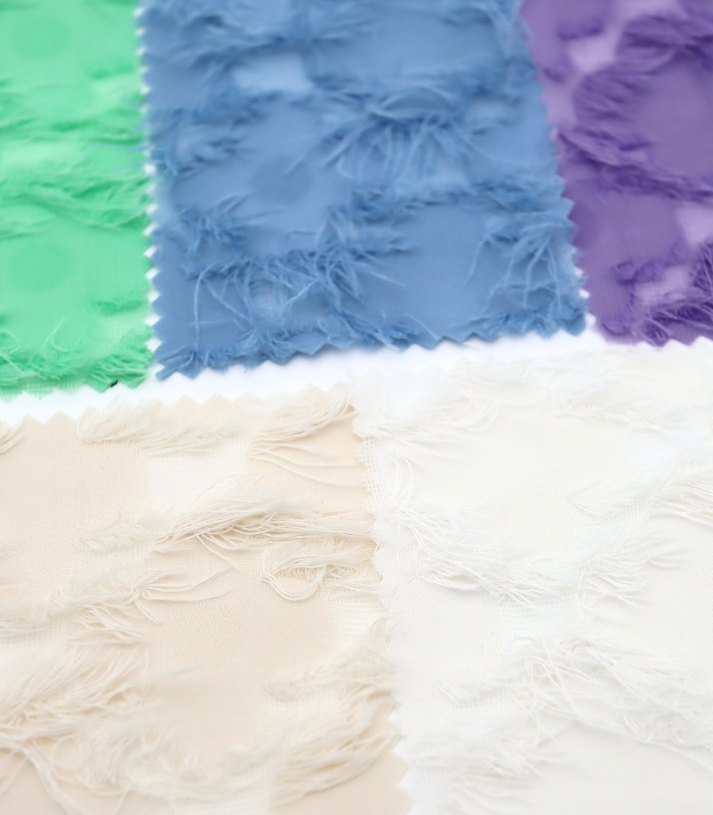 【25SS-379】フリンジトリミングフラワージャガードシフォン　/0.5ｙあたり = ～860円