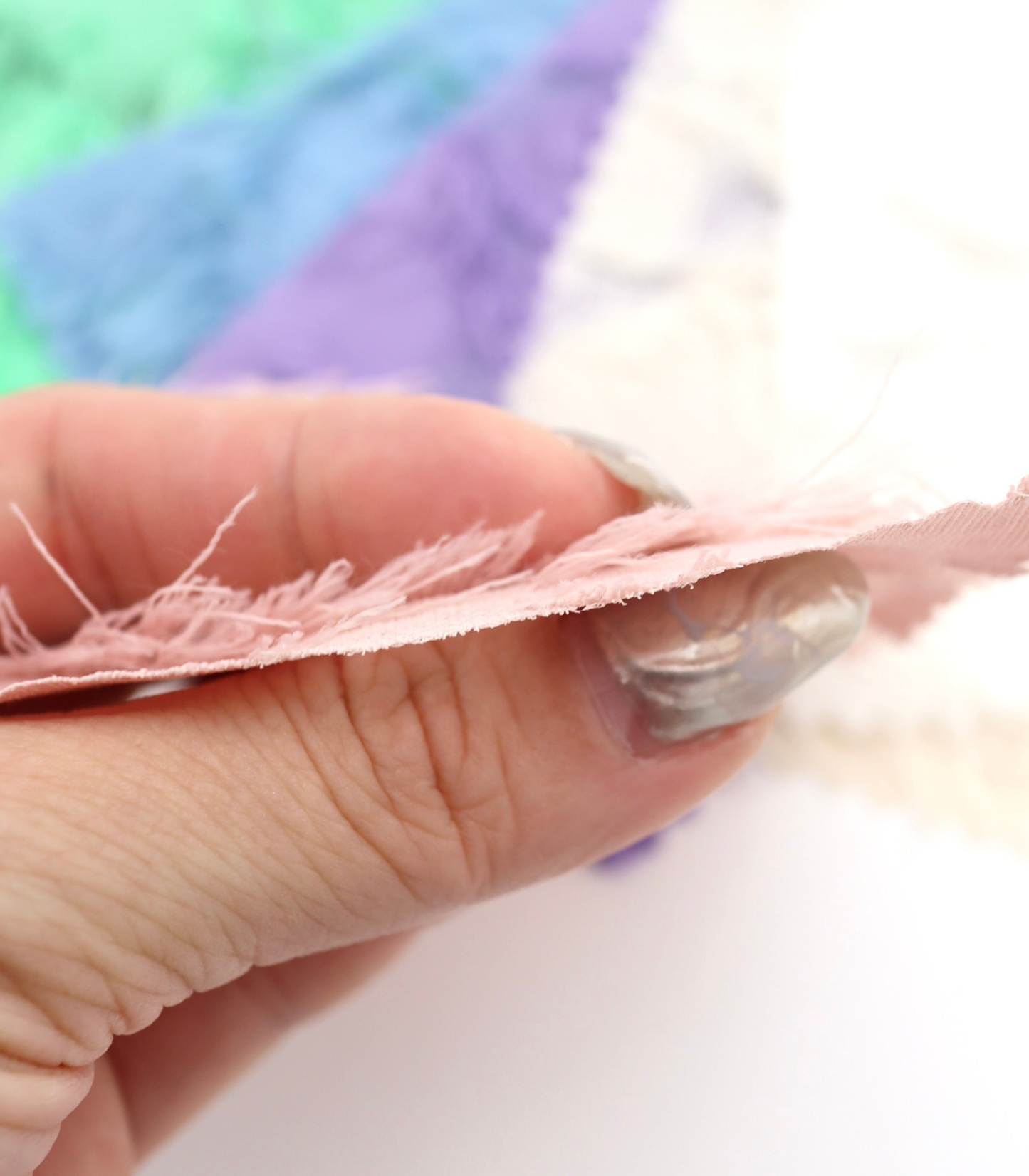 【25SS-379】フリンジトリミングフラワージャガードシフォン　/0.5ｙあたり = ～860円