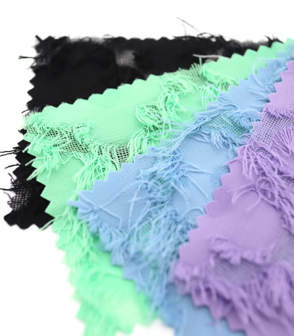 【25SS-379】フリンジトリミングフラワージャガードシフォン　/0.5ｙあたり = ～860円