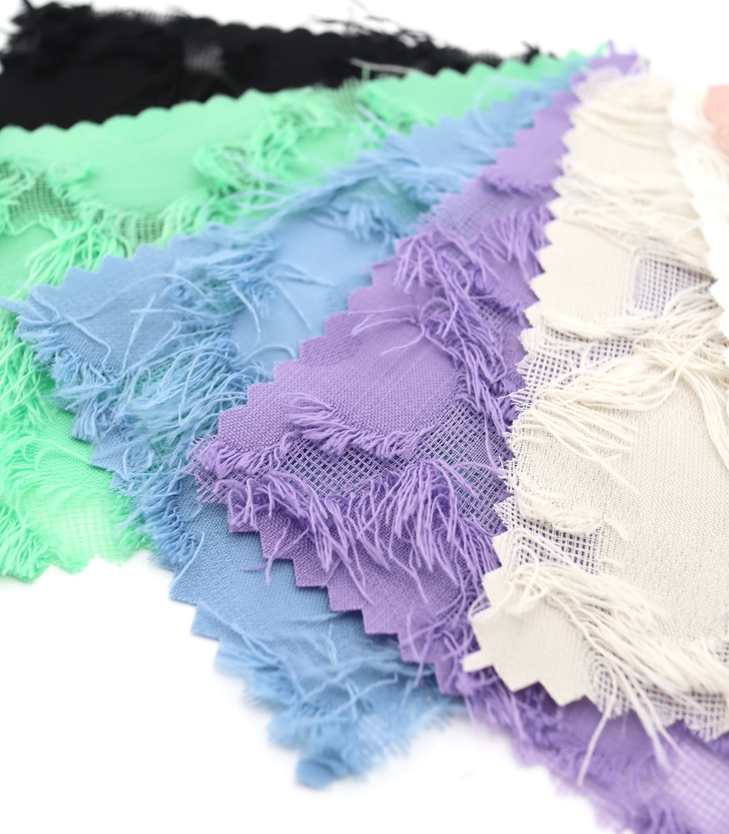 【25SS-379】フリンジトリミングフラワージャガードシフォン　/0.5ｙあたり = ～860円