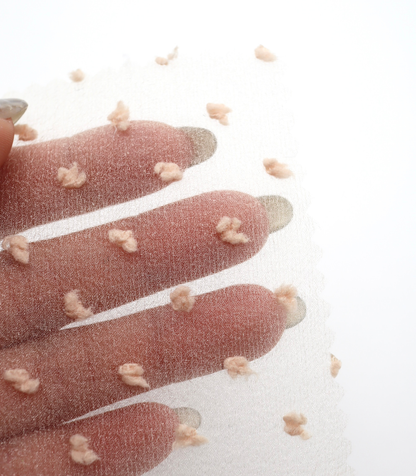 【25SS-067】もこもこカットドビードットキラキラしぼしぼオーガンジー　/0.5ｙあたり = ～605円