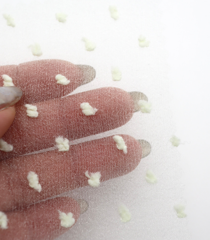 【25SS-067】もこもこカットドビードットキラキラしぼしぼオーガンジー　/0.5ｙあたり = ～605円