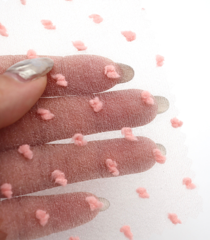 【25SS-067】もこもこカットドビードットキラキラしぼしぼオーガンジー　/0.5ｙあたり = ～605円