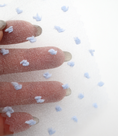 【25SS-067】もこもこカットドビードットキラキラしぼしぼオーガンジー　/0.5ｙあたり = ～605円