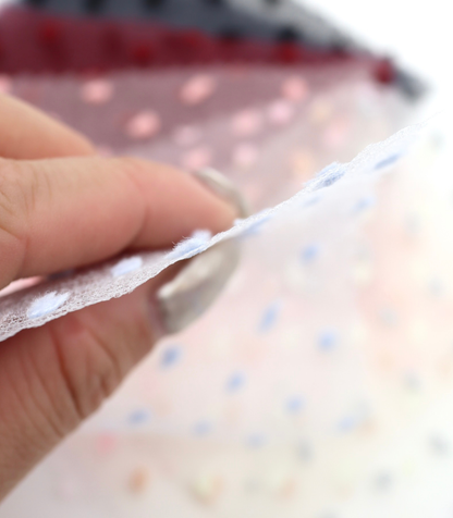 【25SS-067】もこもこカットドビードットキラキラしぼしぼオーガンジー　/0.5ｙあたり = ～605円