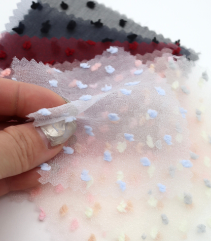 【25SS-067】もこもこカットドビードットキラキラしぼしぼオーガンジー　/0.5ｙあたり = ～605円