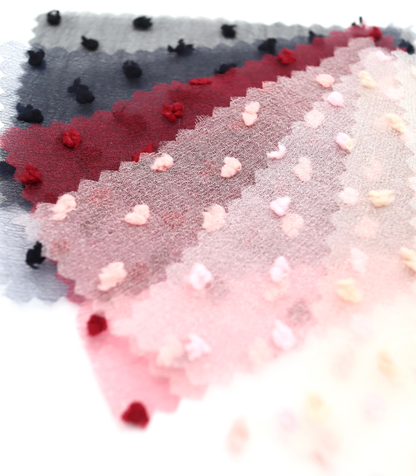 【25SS-067】もこもこカットドビードットキラキラしぼしぼオーガンジー　/0.5ｙあたり = ～605円