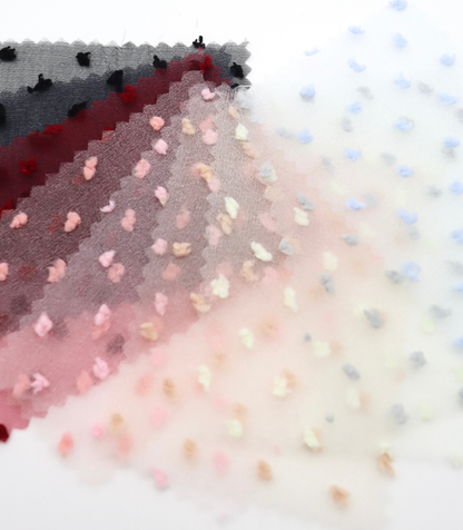 【25SS-067】もこもこカットドビードットキラキラしぼしぼオーガンジー　/0.5ｙあたり = ～605円