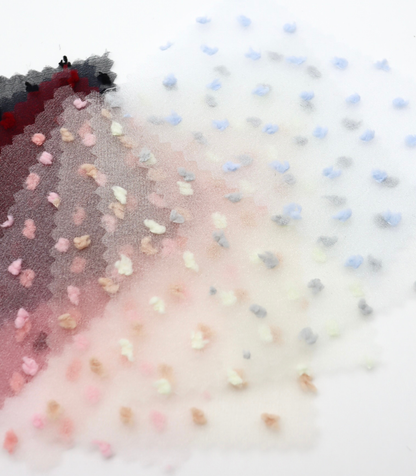 【25SS-067】もこもこカットドビードットキラキラしぼしぼオーガンジー　/0.5ｙあたり = ～605円