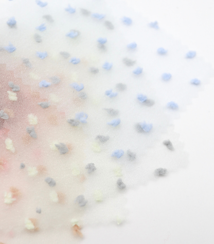 【25SS-067】もこもこカットドビードットキラキラしぼしぼオーガンジー　/0.5ｙあたり = ～605円