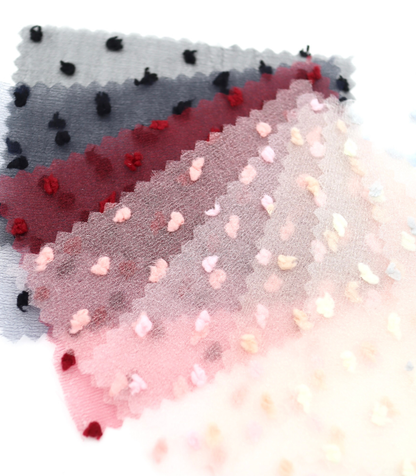 【25SS-067】もこもこカットドビードットキラキラしぼしぼオーガンジー　/0.5ｙあたり = ～605円